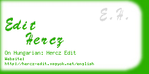 edit hercz business card